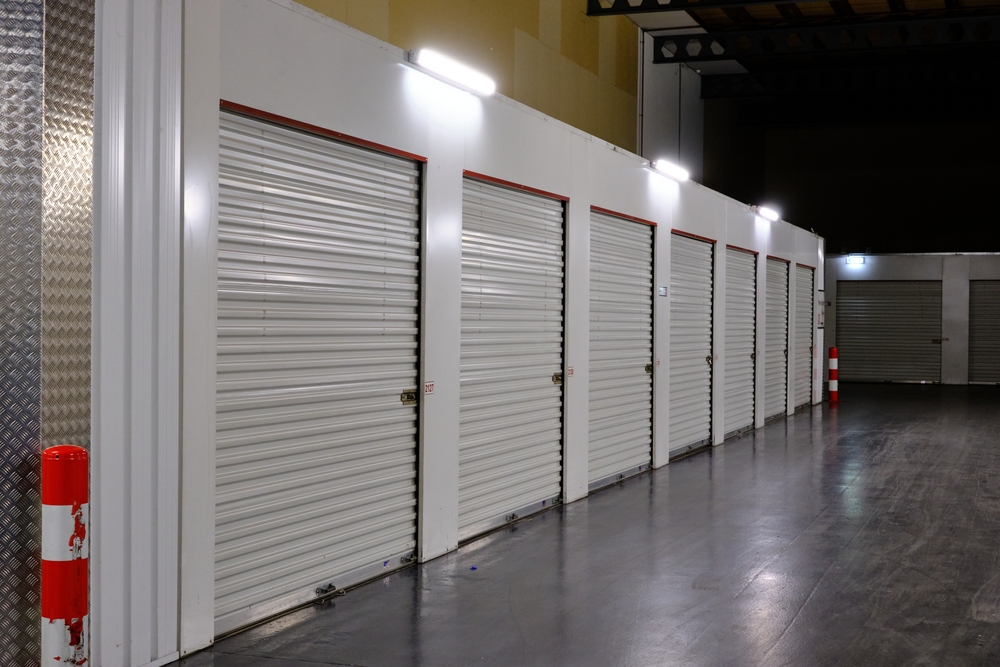 Row of storage units