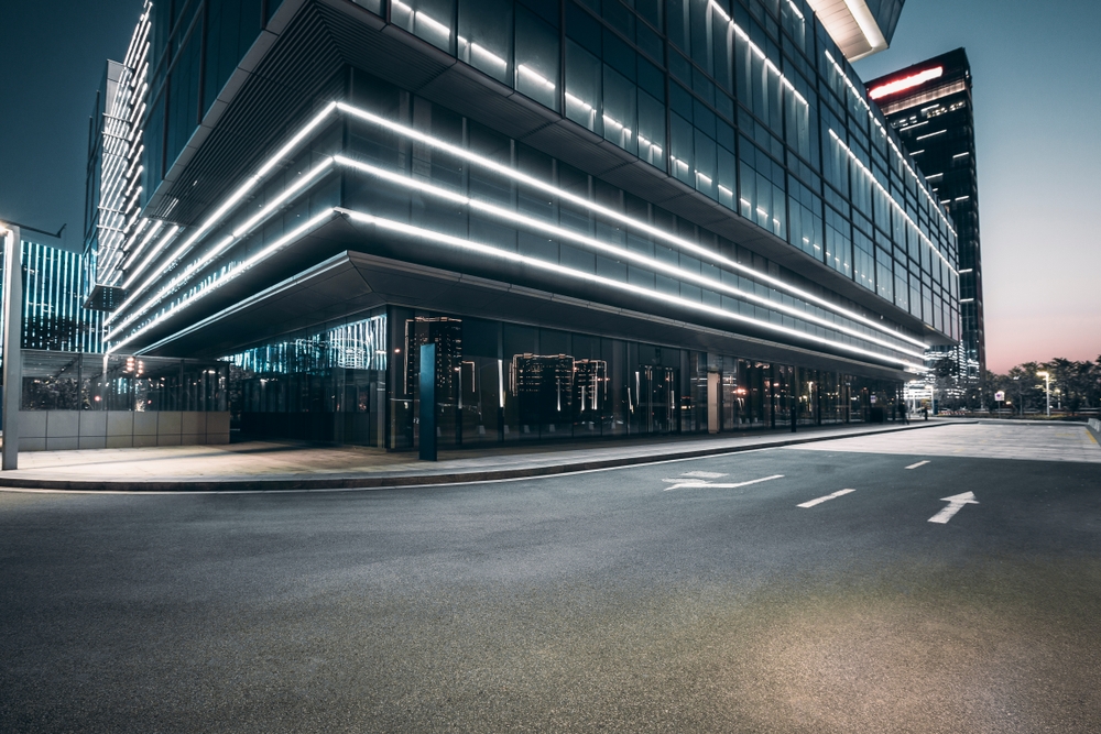 modern commecial district